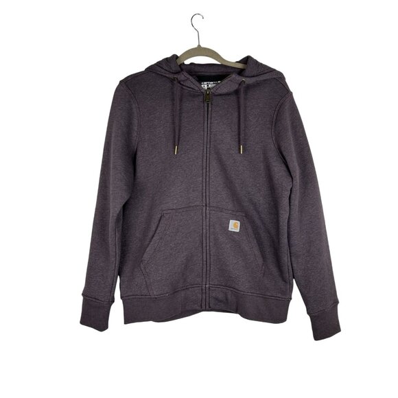 Carhartt Hooded Fleece Jacket TeensSize 8-10 MZip up front Relaxed Fit Purpl